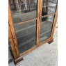 Antique Pine Glazed Front Bookcase Cabinet