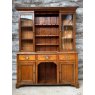 Antique Solid English Oak Glazed Dresser