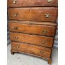 Antique Georgian English Oak Chest On Stand
