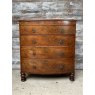 Antique Mahogany Bow Fronted Chest Of Drawers