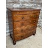 Antique Mahogany Bow Fronted Chest Of Drawers