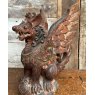 Antique Finely Carved Hardwood Indonesian Dragon Figure