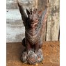 Antique Finely Carved Hardwood Indonesian Dragon Figure