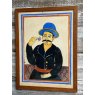 Charming 19th Century Naive Portrait Watercolour