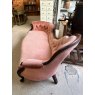 Lovely Antique Victorian Pink Velvet Chaise Lounge