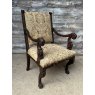 Antique Victorian Oak Gothic Large Armchair