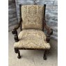 Antique Victorian Oak Gothic Large Armchair