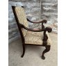 Antique Victorian Oak Gothic Large Armchair