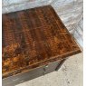 Rustic Antique Large Stained Pine Chest Of Drawers