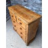 Antique Victorian Farmhouse Pine Chest Of Drawers