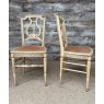 Rustic Caned Antique French Chairs