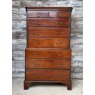 Antique Georgian Mahogany Chest On Stand