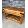 Large Vintage Kitchen Butchers Block On Stand