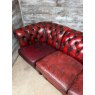 Vintage Large Red Modular Chesterfield Sofa