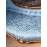 Antique Victorian Blue Upholstered Chaise Lounge Sofa