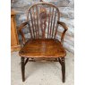 Beautiful Georgian Elm Windsor Wheelback Armchair
