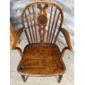 Beautiful Georgian Elm Windsor Wheelback Armchair