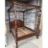 Impressive Large Carved Hardwood Four Poster Bed