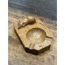 20th Century Mouseman Carved Oak Ashtray