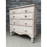Antique Victorian Limed Pine Chest of Drawers