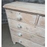 Antique Victorian Limed Pine Chest of Drawers