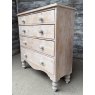 Antique Victorian Limed Pine Chest of Drawers