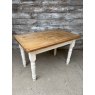 Vintage Farmhouse Pine Painted Dining Table