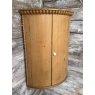Antique Stripped Pine Bowfronted Hanging Corner Cupboard