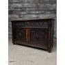 Vintage Gothic Carved Oak Sideboard With Greenmen