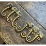 Antique Patinated Brass Monkey Tail Window Latches