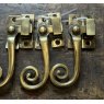 Antique Patinated Brass Monkey Tail Window Latches