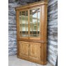 Large Antique Waxed Pine Corner Cupboard