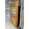 Large Antique Waxed Pine Corner Cupboard