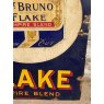 Antique St Bruno Flake Cigarettes Enamel Sign Blue