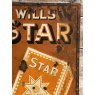 Antique Orange Wills Star Cigarettes Enamel Sign