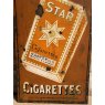 Antique Orange Wills Star Cigarettes Enamel Sign