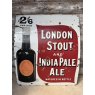 Antique Large London Stout Ale Enamel Sign