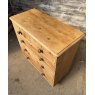 Antique Victorian Stripped Pine Chest Of Drawers