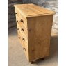 Antique Victorian Stripped Pine Chest Of Drawers