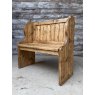 Vintage Waxed Pine Hall Settle