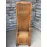 Unusual Arts & Crafts Solid Oak Hall Seat