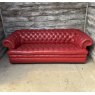 Vintage Red Leather Chesterfield Sofa