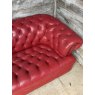 Vintage Red Leather Chesterfield Sofa