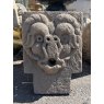 Unusual Reclaimed Carved Stone Wall Fountain Spout