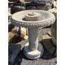 Reclaimed Carved White Marble Fountain Or Birdbath