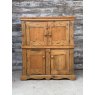 Vintage Waxed Pine School Cupboard