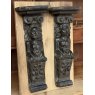 Rare Pair Of 17th Century English Oak Carved Herm Figures