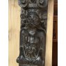 Rare Pair Of 17th Century English Oak Carved Herm Figures