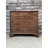 Antique Victorian Two Section Oak Chest Of Drawers
