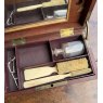 Antique Mahogany Campaign Dressing Box With Mirror
